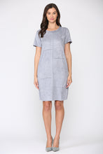 Load image into Gallery viewer, Adelyn Suede Dress with Stitching