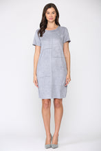 Load image into Gallery viewer, Adelyn Suede Dress with Stitching
