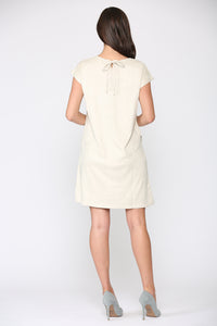 Ariel Suede Dress with Tie Back