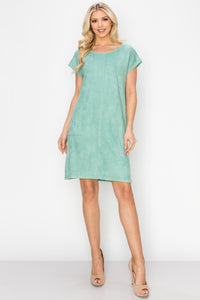 Ariel Suede Dress with Tie Back