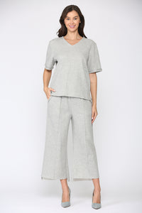 Salina Knit Top with Diamond Trim