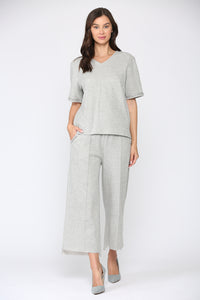 Salina Knit Top with Diamond Trim