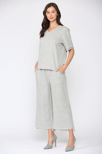Salina Knit Top with Diamond Trim