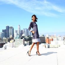 Load image into Gallery viewer, Avery Suede Dress with Faux Fur