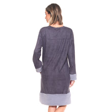 Load image into Gallery viewer, Avery Suede Dress with Faux Fur