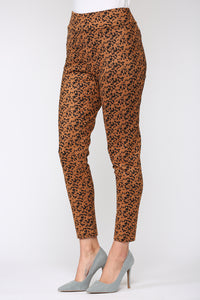 Annelise Stretch Suede Pant - Leopard