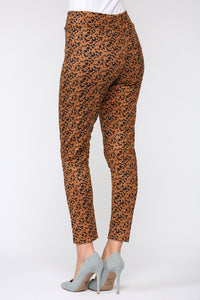 Annelise Stretch Suede Pant - Leopard