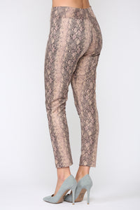 Annelise Stretch Suede Pant - Snake