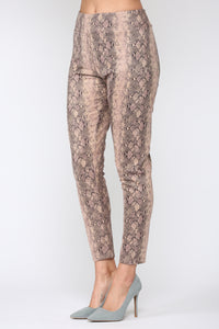 Annelise Stretch Suede Pant - Snake