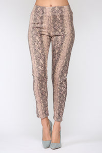 Annelise Stretch Suede Pant - Snake