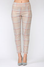 Load image into Gallery viewer, Annelise Stretch Suede Pant - Plaid