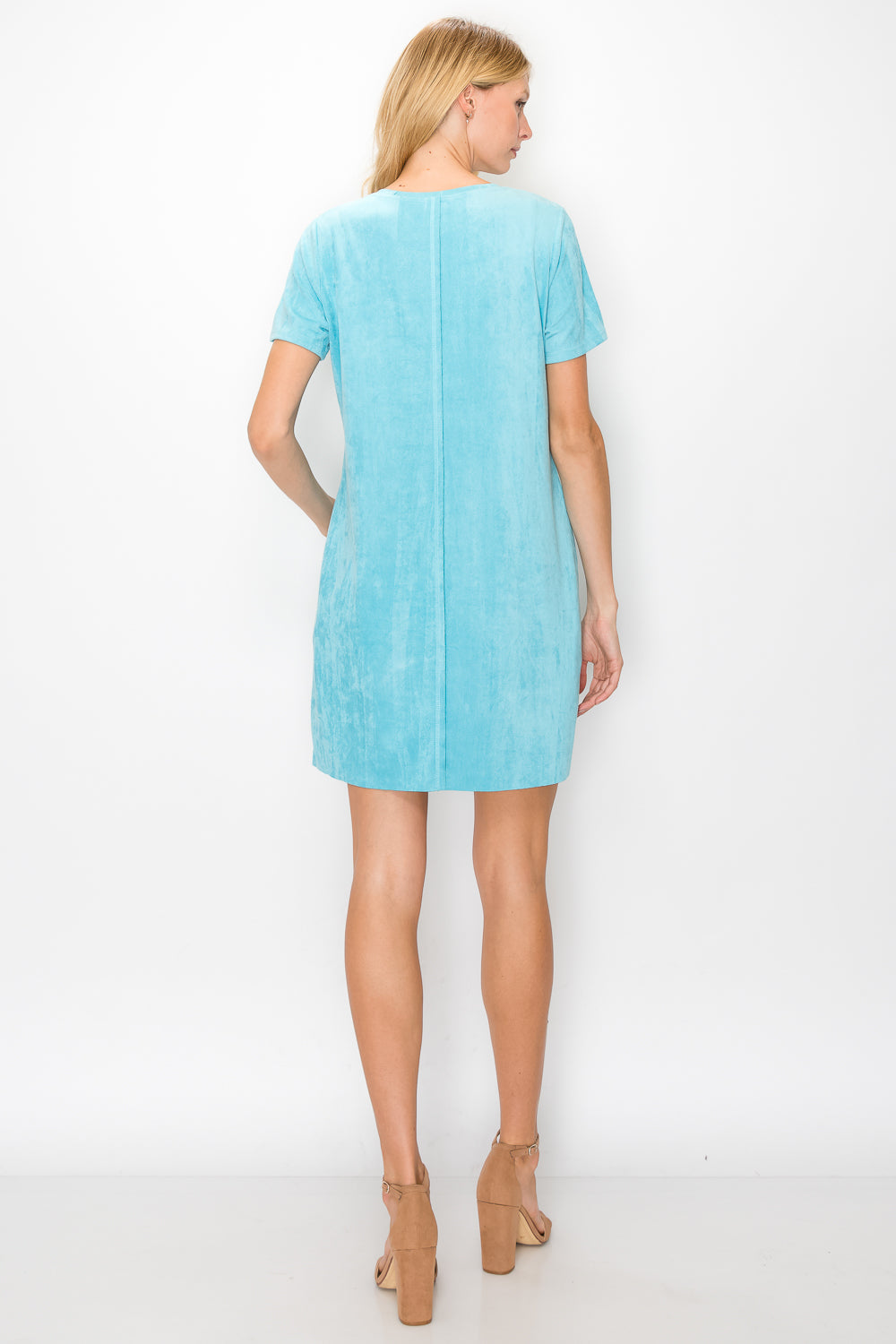 Audrey Suede V Neck with Pockets