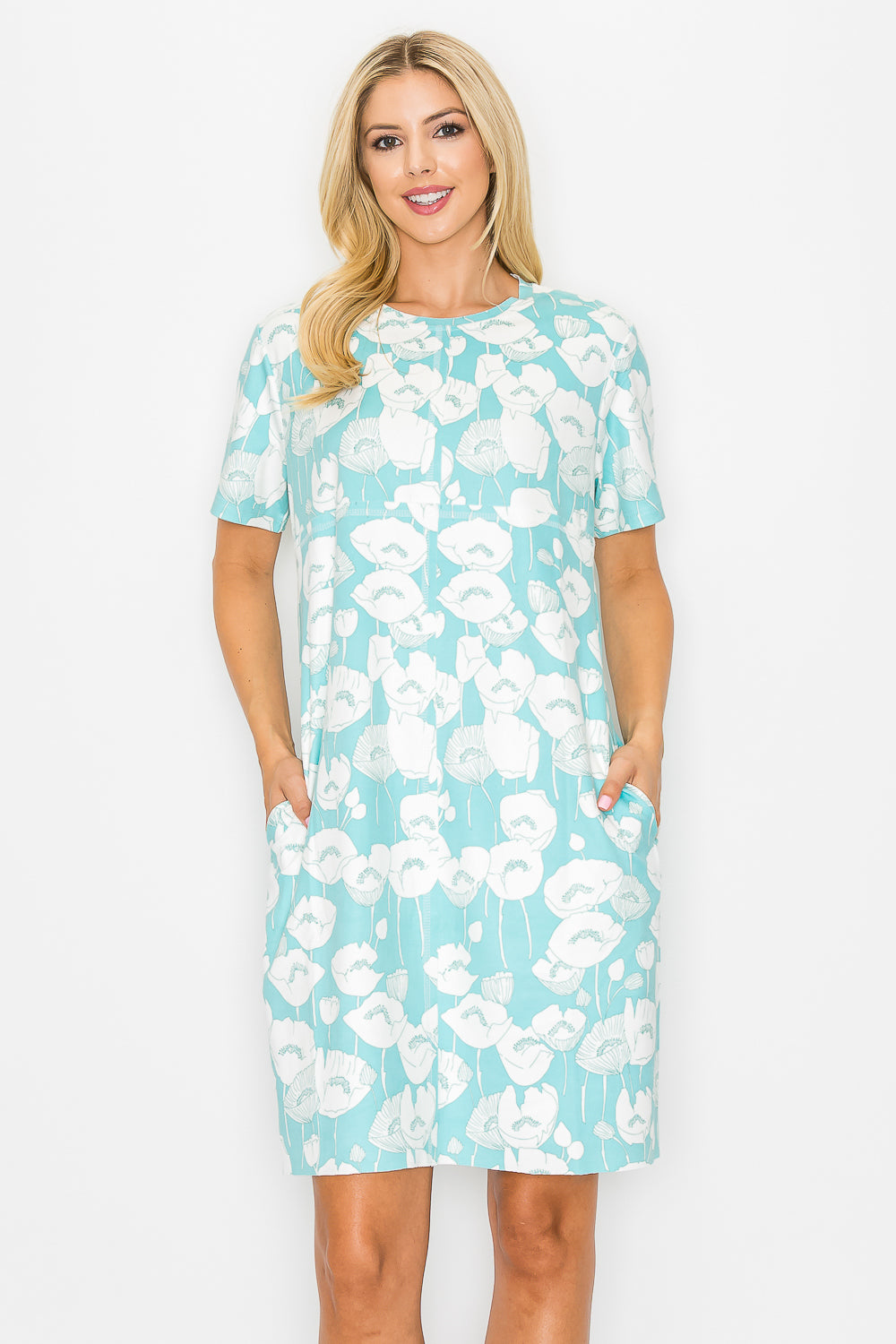 Audrey Stretch Suede Dress - Azalea Flower