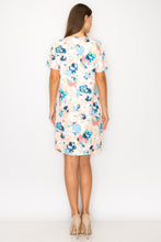 Load image into Gallery viewer, Audrey Stretch Suede Dress - Multi Flower Print