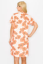 Load image into Gallery viewer, Audrey Stretch Suede Dress - Poppy Flower Print