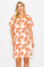 Load image into Gallery viewer, Audrey Stretch Suede Dress - Poppy Flower Print