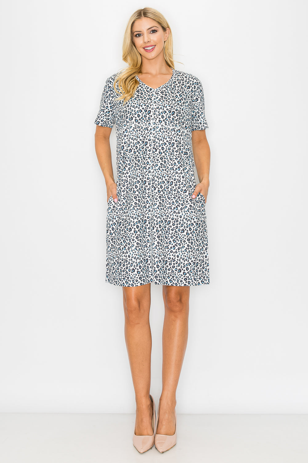 Audrey Stretch Suede Dress - Animal Print
