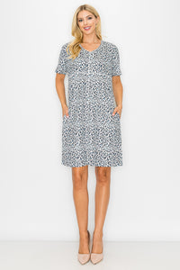 Audrey Stretch Suede Dress - Animal Print