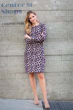 Load image into Gallery viewer, Aurora Suede Round Neck Dress - Cheetah (with pockets or without)
