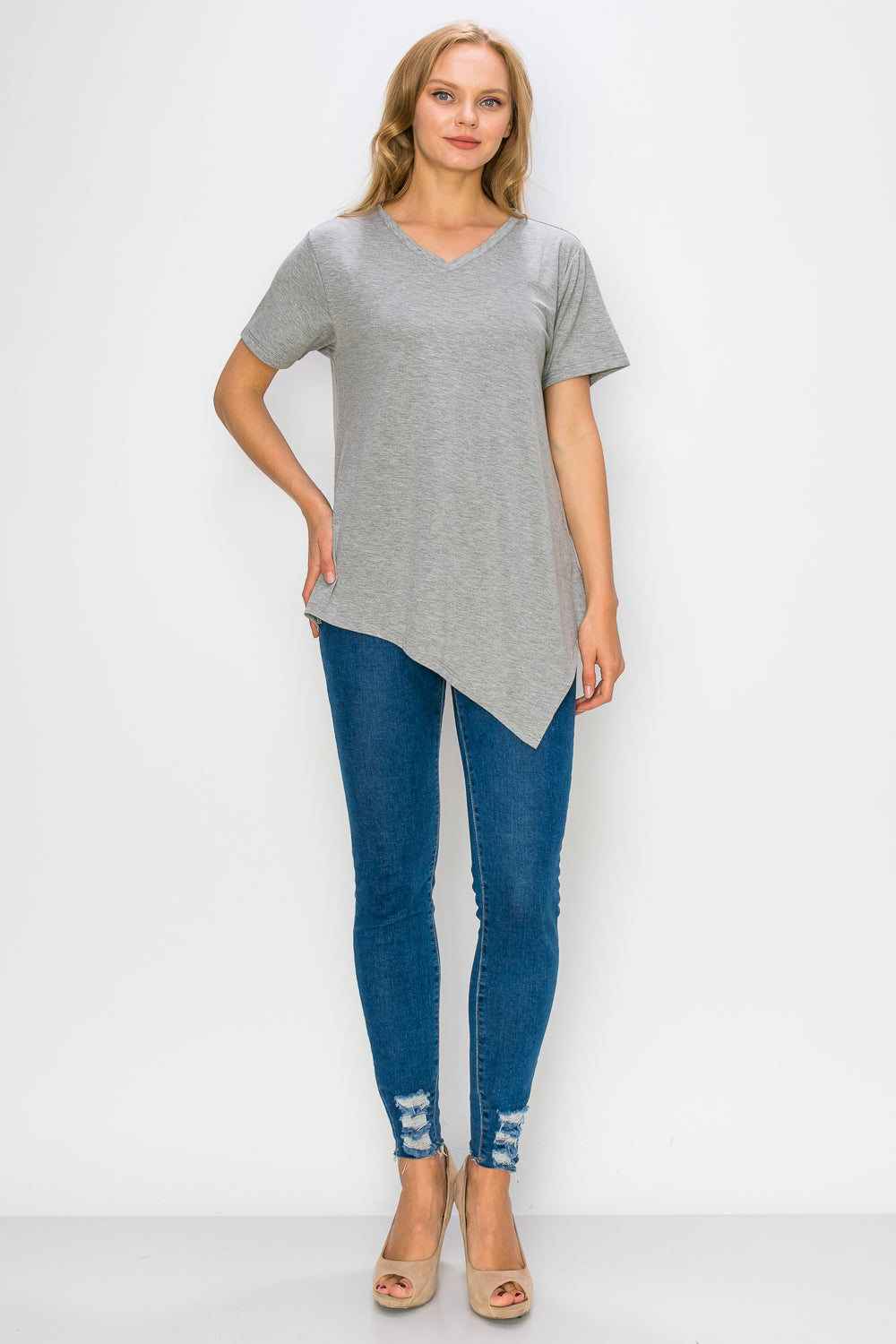 Kendall Modal Knit V Neck Top