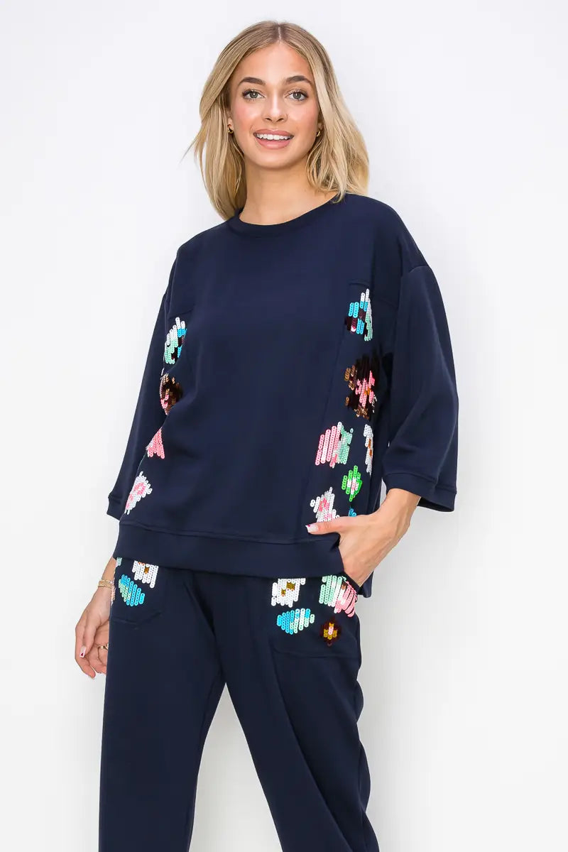 Kourtney Top with Special Sequin