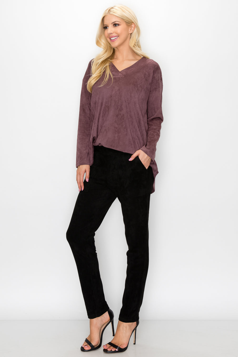 Amelia Stretch Suede Pant